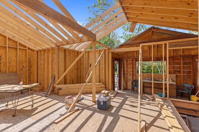743 Davis St, Rockford, IL 61107 - misc room with vaulted ceiling