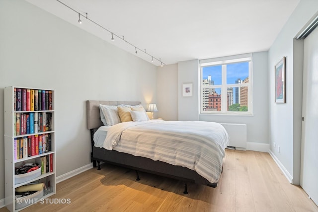 40 E Cedar St Unit 8Cd, Chicago, IL 60611 - bedroom featuring light wood finished floors and track lighting