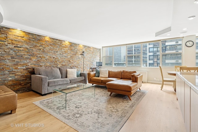40 E Cedar St Unit 8Cd, Chicago, IL 60611 - living room featuring light wood finished floors and recessed lighting