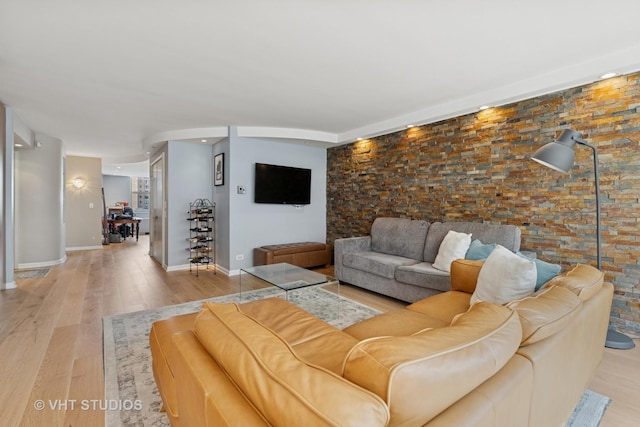40 E Cedar St Unit 8Cd, Chicago, IL 60611 - living room with wood finished floors and arched walkways
