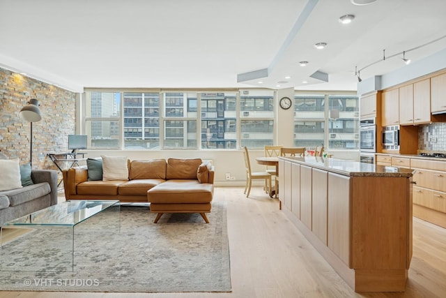 40 E Cedar St Unit 8Cd, Chicago, IL 60611 - living room with light wood finished floors and recessed lighting