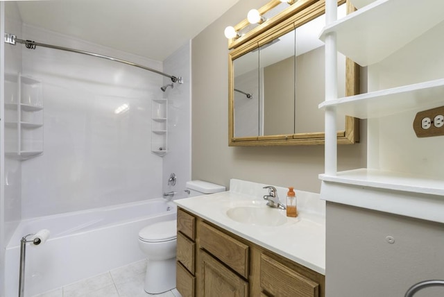 916 Wilson Ct, Zion, IL 60099 - bathroom featuring vanity, tub / shower combination, and tile patterned floors