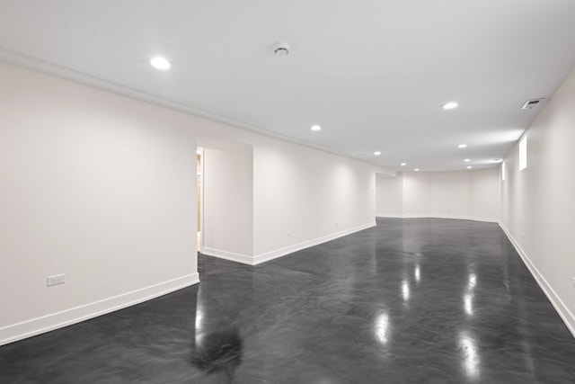 2934 Maple Ave, Berwyn, IL 60402 - unfurnished room featuring recessed lighting, baseboards, concrete flooring, and a smoke detector