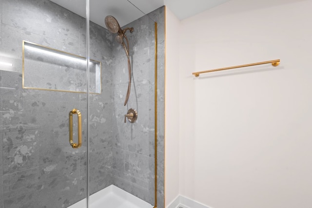 2934 Maple Ave, Berwyn, IL 60402 - full bathroom featuring a stall shower and baseboards