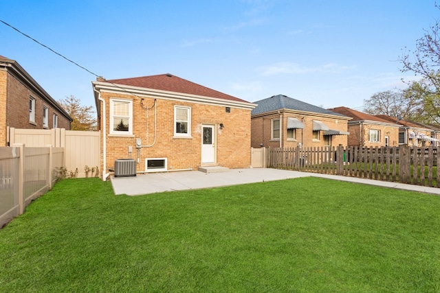 2934 Maple Ave, Berwyn, IL 60402 - rear view of house with entry steps, cooling unit, brick siding, and a patio area