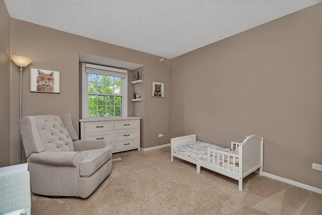 3513 Harris Dr, Joliet, IL 60431 - bedroom with light carpet, baseboards, and a textured ceiling