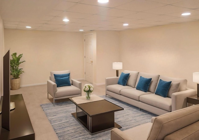 2451 Stonegate Rd Unit 2451, Algonquin, IL 60102 - carpeted living room with recessed lighting and baseboards