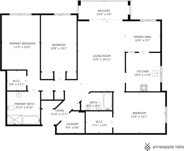 100 N Gary Ave N Unit 304, Wheaton, IL 60187 - view of property floor plan