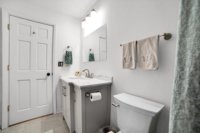 1016 W Willow Ln, Mount Prospect, IL 60056 - full bath featuring toilet, vanity, and tile patterned floors