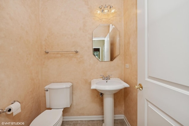 13881 Traverse Ct, Huntley, IL 60142 - half bath featuring toilet and tile patterned floors