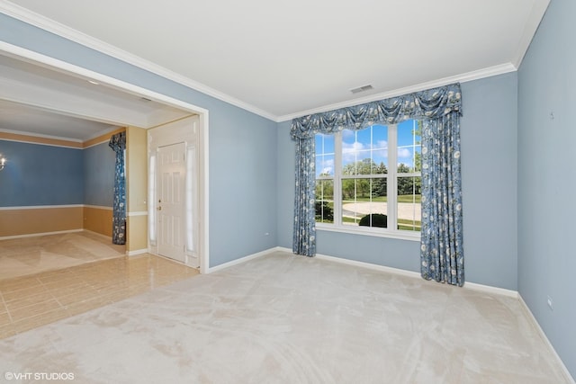 13881 Traverse Ct, Huntley, IL 60142 - carpeted spare room with crown molding and baseboards