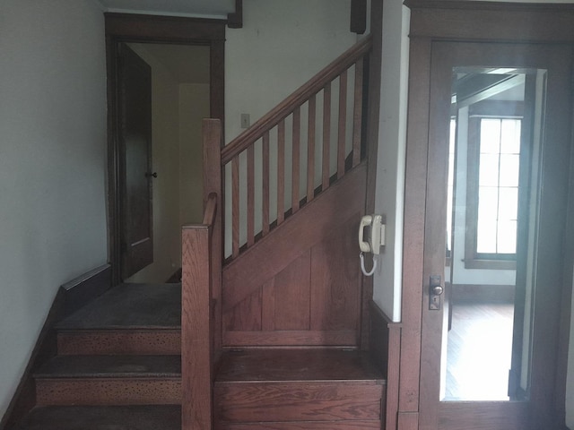 516 S Grant St, Earlville, IL 60518 - stairs featuring plenty of natural light