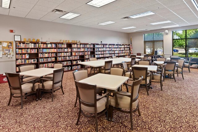 13804 Ironwood Dr, Plainfield, IL 60544 - dining space featuring a drop ceiling