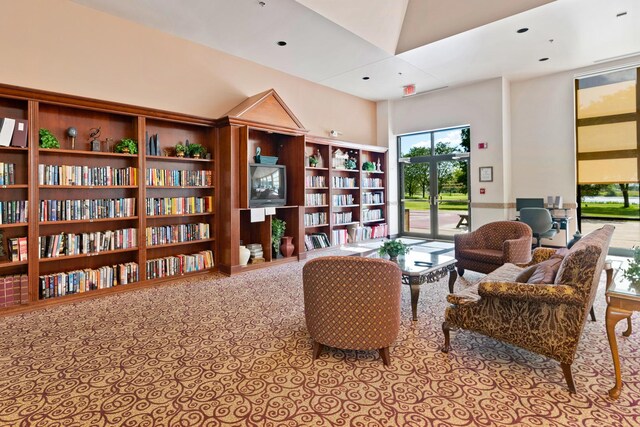 13804 Ironwood Dr, Plainfield, IL 60544 - living area featuring wall of books