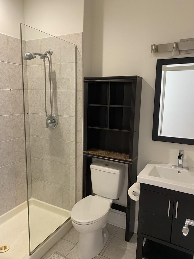 6643 W Belmont Ave Unit 1, Chicago, IL 60634 - full bath featuring toilet, tiled shower, and vanity