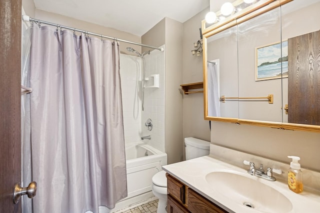 7 Woodmar Ct, Streamwood, IL 60107 - full bath with toilet, vanity, and shower / bath combination with curtain
