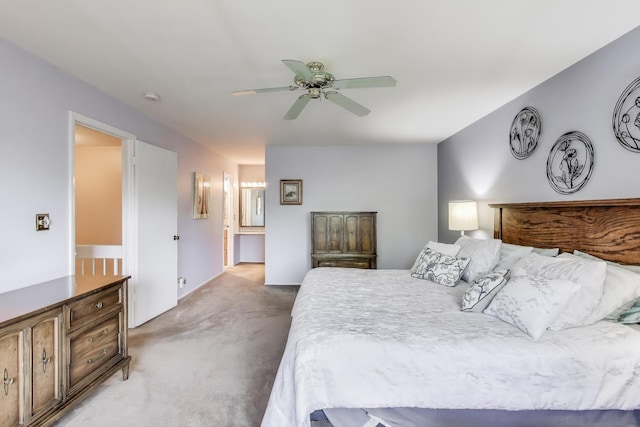 609 Bryce Trl, Roselle, IL 60172 - bedroom featuring light carpet and a ceiling fan