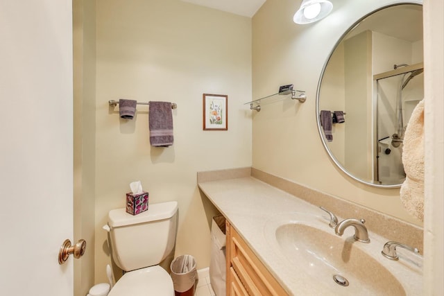 609 Bryce Trl, Roselle, IL 60172 - bathroom with vanity, toilet, and an enclosed shower