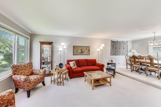 609 Bryce Trl, Roselle, IL 60172 - living room with carpet flooring and crown molding