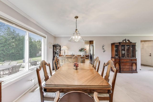 609 Bryce Trl, Roselle, IL 60172 - dining room with crown molding and light carpet