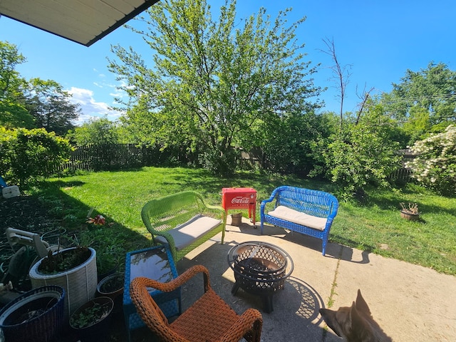 8554 Fir St, Orland Park, IL 60462 - view of patio with a fire pit
