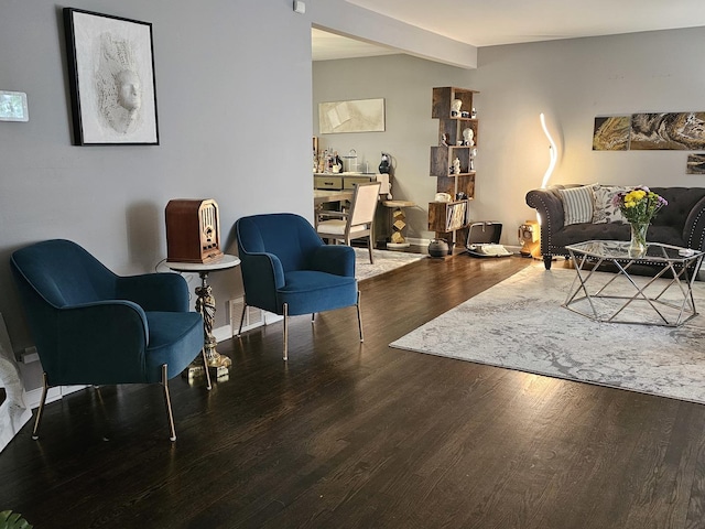 8554 Fir St, Orland Park, IL 60462 - living room with wood finished floors and beam ceiling