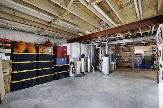27363 W Macura St, Channahon, IL 60410 - unfinished basement featuring gas water heater and a water softener