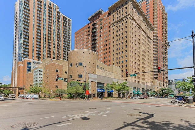 view of building exterior with a view of city