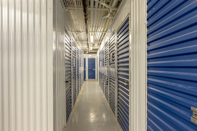 view of storage area