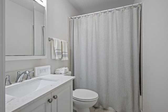1184 Princeton Dr, Bartlett, IL 60103 - bathroom with toilet, shower / tub combo with curtain, and vanity