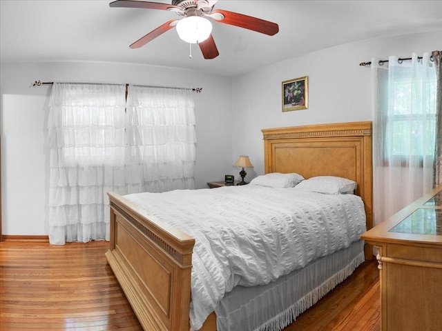 7417 N Hill Rd, Marengo, IL 60152 - bedroom featuring wood finished floors and ceiling fan
