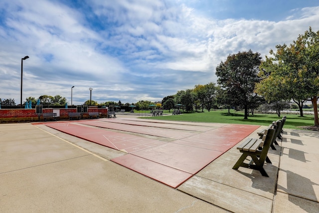 13460 S Magnolia Dr, Plainfield, IL 60544 - surrounding community featuring shuffleboard and a lawn