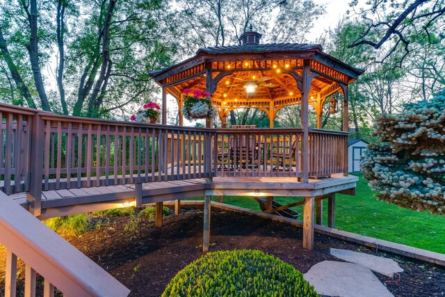 4308 Miller Oaks Dr, Mchenry, IL 60051 - wooden terrace with a gazebo