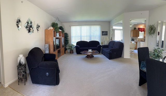 13370 Red Alder Ave, Huntley, IL 60142 - living area with light colored carpet and ceiling fan