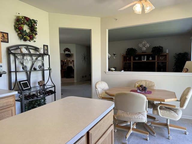 13370 Red Alder Ave, Huntley, IL 60142 - dining area featuring a ceiling fan