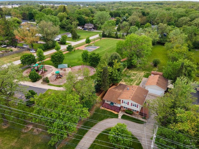 35976 N Fairfield Rd, Ingleside, IL 60041 - drone / aerial view of a heavily wooded area