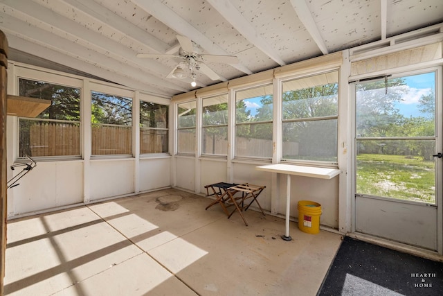 35976 N Fairfield Rd, Ingleside, IL 60041 - unfurnished sunroom with ceiling fan and healthy amount of natural light