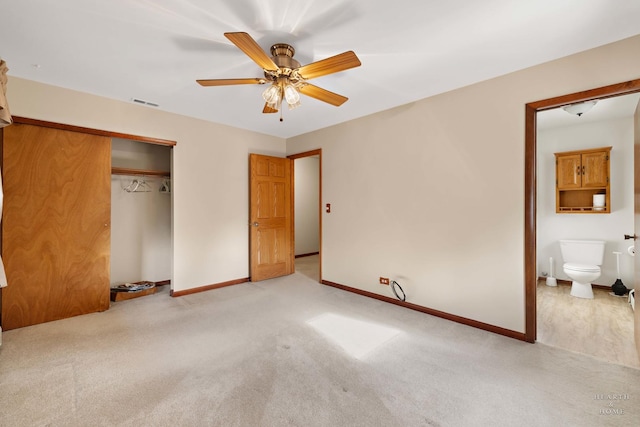 35976 N Fairfield Rd, Ingleside, IL 60041 - unfurnished bedroom with light colored carpet, baseboards, a closet, and ensuite bathroom