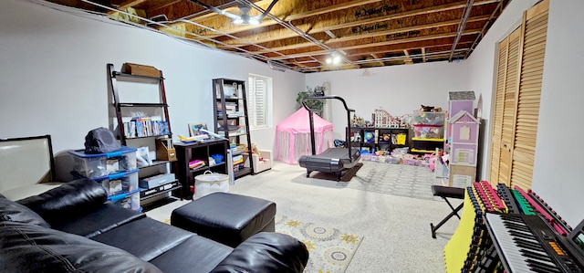 2383 Shiloh Dr, Aurora, IL 60503 - finished basement with carpet floors