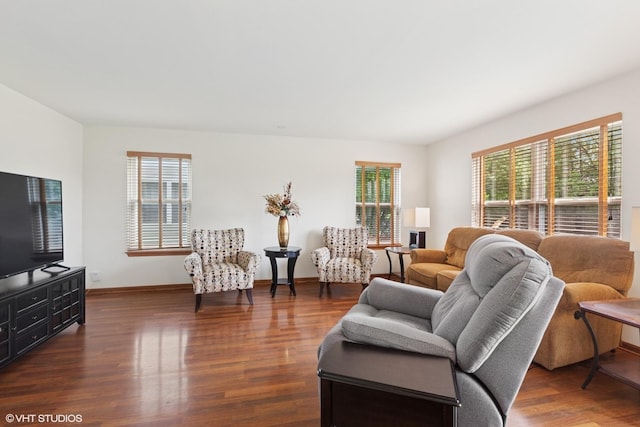 1847 Lake Shore Dr, Romeoville, IL 60446 - living area with wood finished floors and baseboards