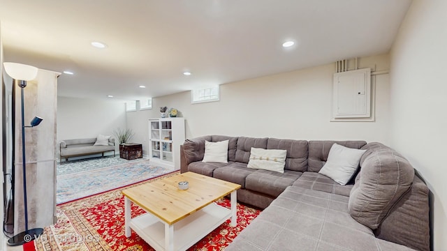 5304 N Oriole Ave, Chicago, IL 60656 - living room featuring electric panel and recessed lighting