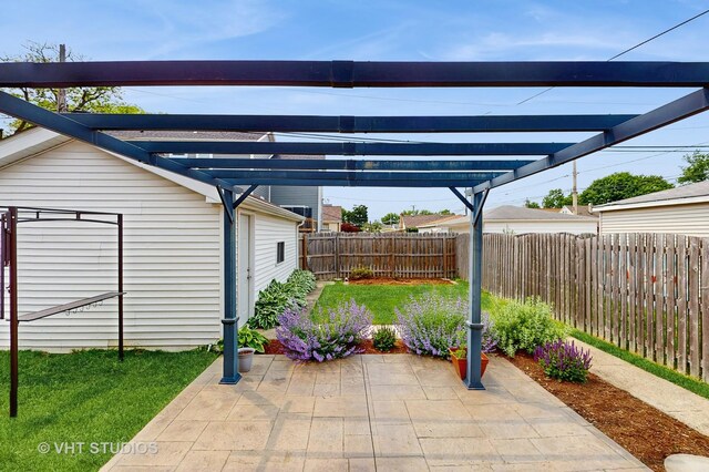 5304 N Oriole Ave, Chicago, IL 60656 - fenced backyard featuring a pergola and a patio area