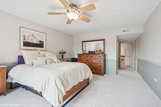 6807 N Milwaukee Ave Unit 204, Niles, IL 60714 - bedroom featuring light colored carpet and ceiling fan