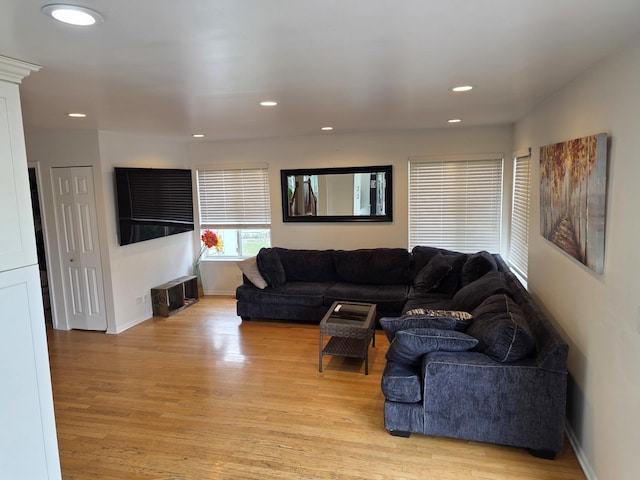 7943 Dada Dr, Gurnee, IL 60031 - living area with light wood-style floors, baseboards, and recessed lighting