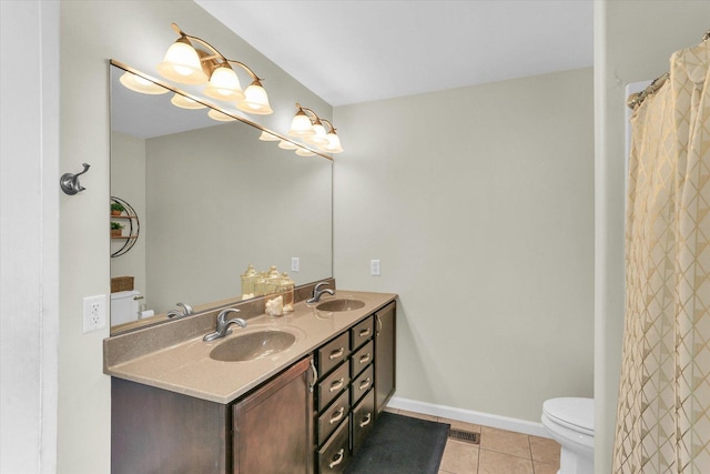 1228 N County Road 530 Rd E, Tuscola, IL 61953 - full bath with tile patterned floors and double vanity