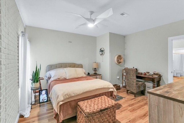 1228 N County Road 530 Rd E, Tuscola, IL 61953 - bedroom with light wood-style floors and a ceiling fan