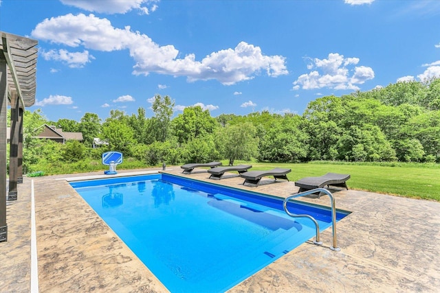 1228 N County Road 530 Rd E, Tuscola, IL 61953 - outdoor pool with a patio area and a yard