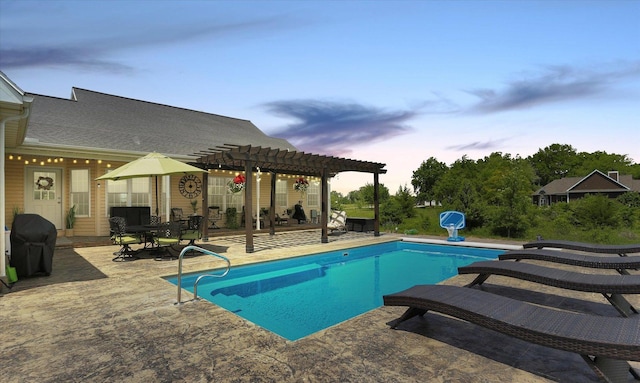 1228 N County Road 530 Rd E, Tuscola, IL 61953 - swimming pool featuring a pergola, a patio, and grilling area