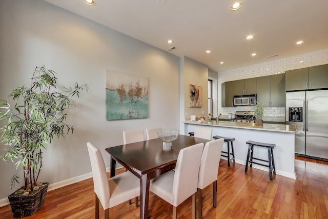 847 N Damen Ave Unit 2R, Chicago, IL 60622 - dining area featuring recessed lighting and light wood-style floors