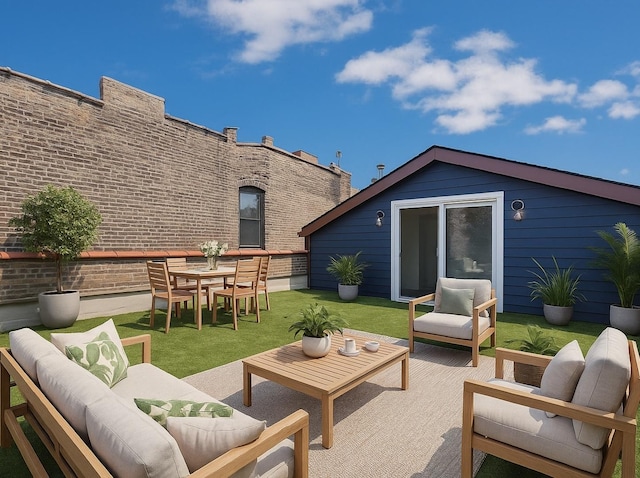 847 N Damen Ave Unit 2R, Chicago, IL 60622 - view of patio featuring an outdoor hangout area